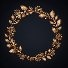 Artistic brush strokes ornament frame isolated on a black