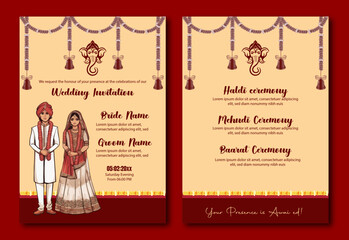 Indian wedding invitation template 