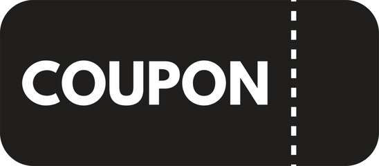 Coupon icon symbol vector isolated on white background