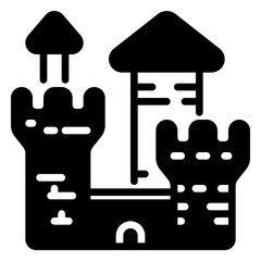 Castle icon, line icon style