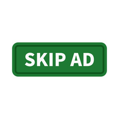 Skip Button In Green Rectangle Shape For Promotion Sale Business Website
