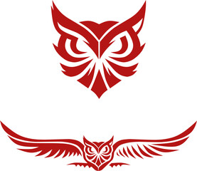 owl silhouette and vector illustration design