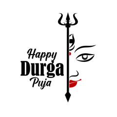 Durga Maa Face Illustration
