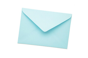 Light blue envelope isolated on white background. Object with clipping path