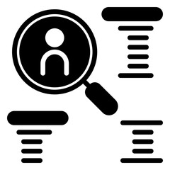 characteristic icon, glyph icon style