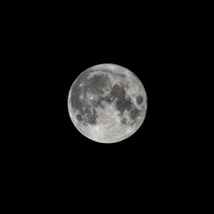 Super fool moon on black background, detailed image