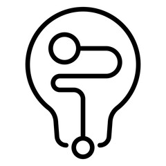 problem solving icon, line icon style