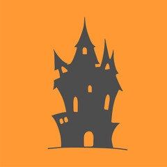 A creepy haunted house with a weathered, vintage look for Halloween and other spooky occasions. Fairytale castle