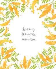 ミモザいっぱいのフレーム