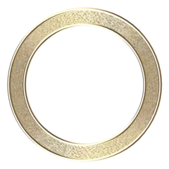 Fotobehang Gold round frame on white   Gold Circle Frame © Simantic