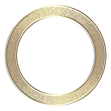 Gold round frame on white | Gold Circle Frame