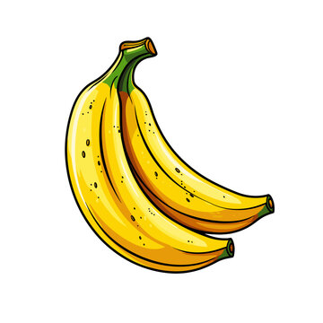 Zwei reife Bananen Flecken Illustration Vektor