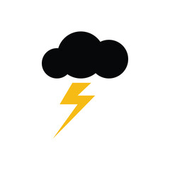 Thunder icon clipart isolated illustration