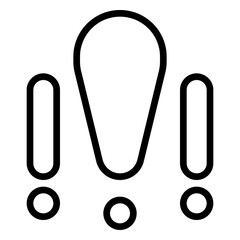 Warning icon, line icon style