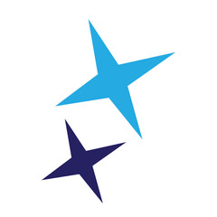 Shining star for marketing advertising. 