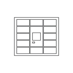 Premium vector parcel locker icon for your delivery business.