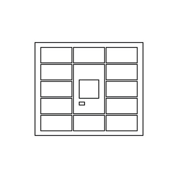 Premium vector parcel locker icon for your delivery business.