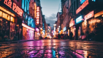 street at night - obrazy, fototapety, plakaty