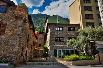 Andorra la Vella, capital of Andorra, is located in the Pyrenees mountains, between France and...