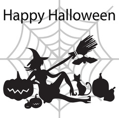 illustration of a witchHalloween Vector Art, Icons, and Graphics,Happy Halloween Vector,
