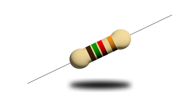 ilustration of resistor and smd electronics component