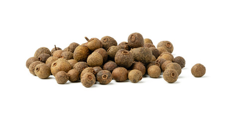 Pile of allspice isolated on white background