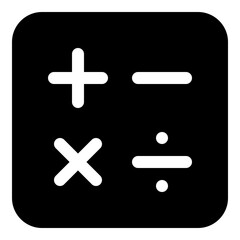 Calculator icon for mathematical and accounting