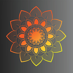 Abstract mandala in simple and minimalist style in solid color background. This is perfect for festival content creation.