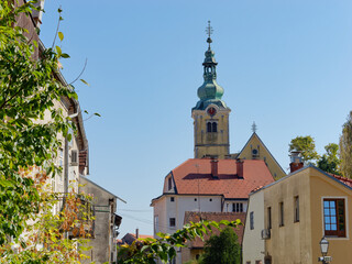 View of a beautiful Parish Church of Saint Anastasia in the town of Samobor, Croatia	