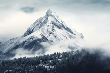 Obraz premium winter snowy mountain landscape
