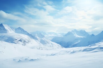 Obraz premium winter snowy mountain landscape