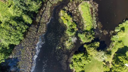 Top down view of a pond a Jericho Beach Park