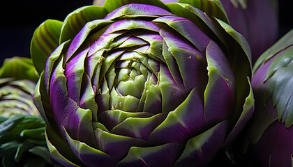 Obraz premium Close up of a fresh artichoke