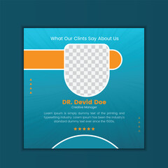 customer feedback testimonial social media post web banner template