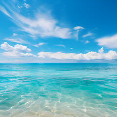 Obraz premium sea, beach, sky, ocean, water, sand, nature, summer, tropical, clouds, horizon, cloud, 