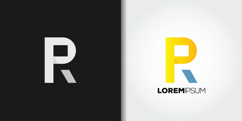 abstract letter R logo  - obrazy, fototapety, plakaty