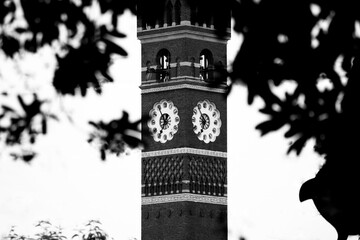 The Hussainabad's clock tower of Lucknow, Uttar Pradesh, India .