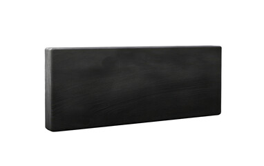 Beautiful Black Chalkboard Eraser on a Clear Surface or PNG Transparent Background.