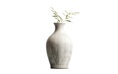 Attractive and Stylish Concrete Textured Vase on a Clear Surface or PNG Transparent Background.