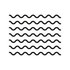 Zigzag round wave icon isolated vector illustration.