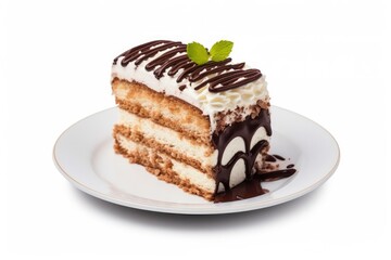 Cake isolated on white background.