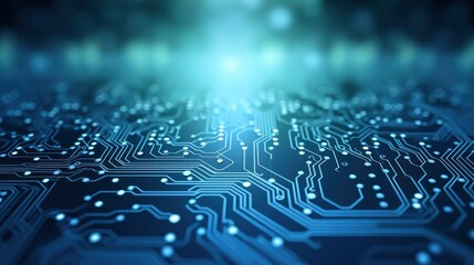 Obraz premium Circuit Board Background. Computer, Data, Technology, Artificial Intelligence.