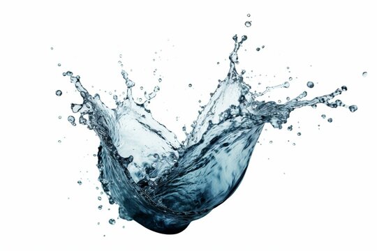 isolated water splash. Generative AI