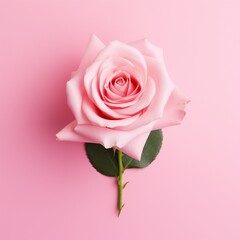 pink rose isolated on white background  generated by AI