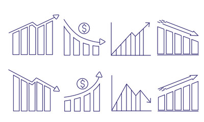 Bussines chart and graph of icon set. vector illustration. Eps10