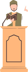 Muslim public speech, khutbah Illustration 