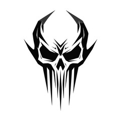 Artistic vector of a skull illustration. Suitable for tattoo, design, and logo.