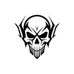 Artistic vector of a skull illustration. Suitable for tattoo, design, and logo.