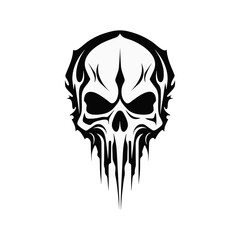 Artistic vector of a skull illustration. Suitable for tattoo, design, and logo.