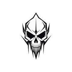 Artistic vector of a skull illustration. Suitable for tattoo, design, and logo.